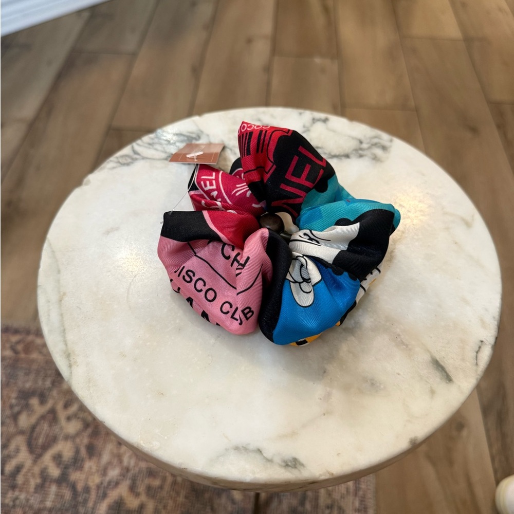 Designer Upcycled Vibrant Kids Hair Scrunchie Set